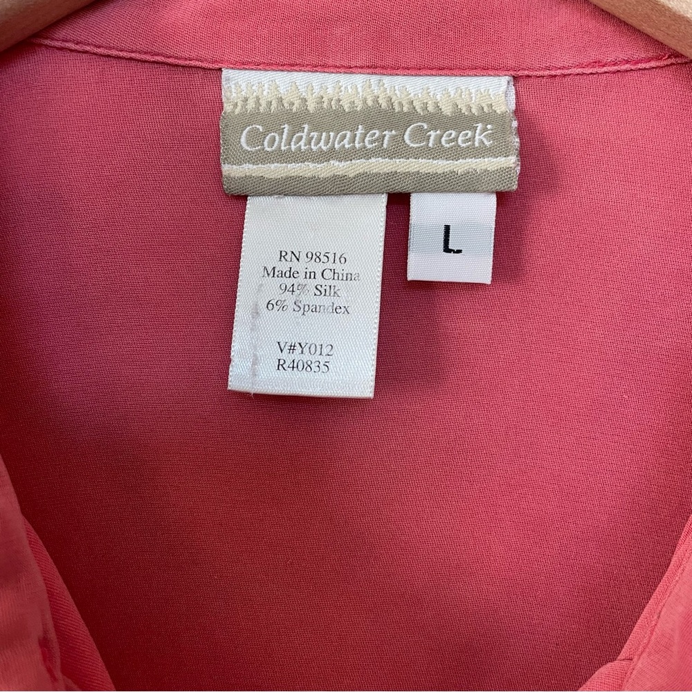 Vintage Coldwater Creek Silk Blend Button Up Top - image 4